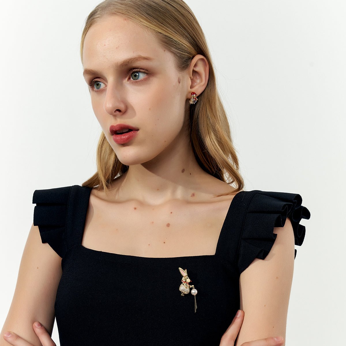 Christmas Snowman Gold Earrings   0cm