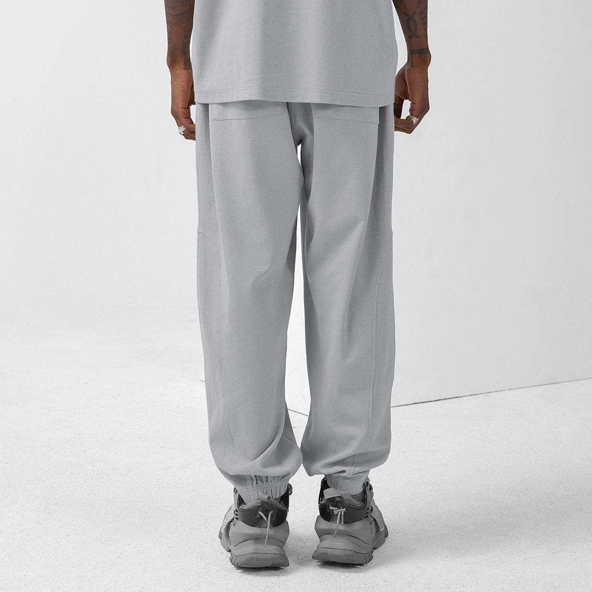 City Runner Plain Grey Sweatpants   0cm