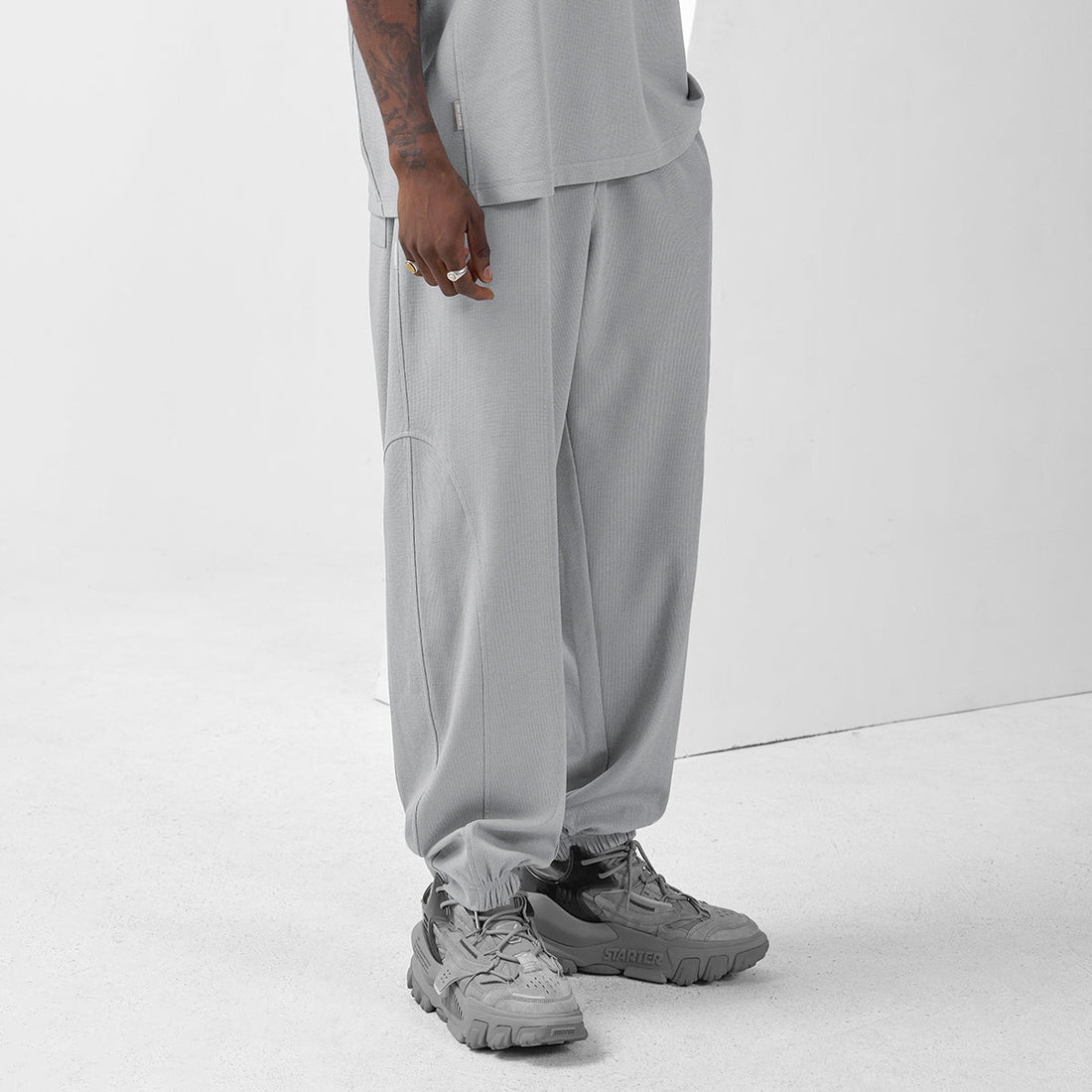 City Runner Plain Grey Sweatpants - 0cm