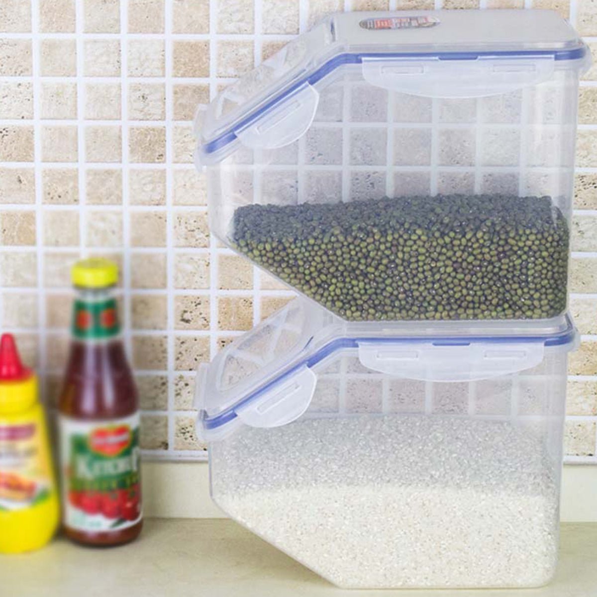 Classic 2pc Rectangular Tapered Blue Food Container Set 10L   0cm