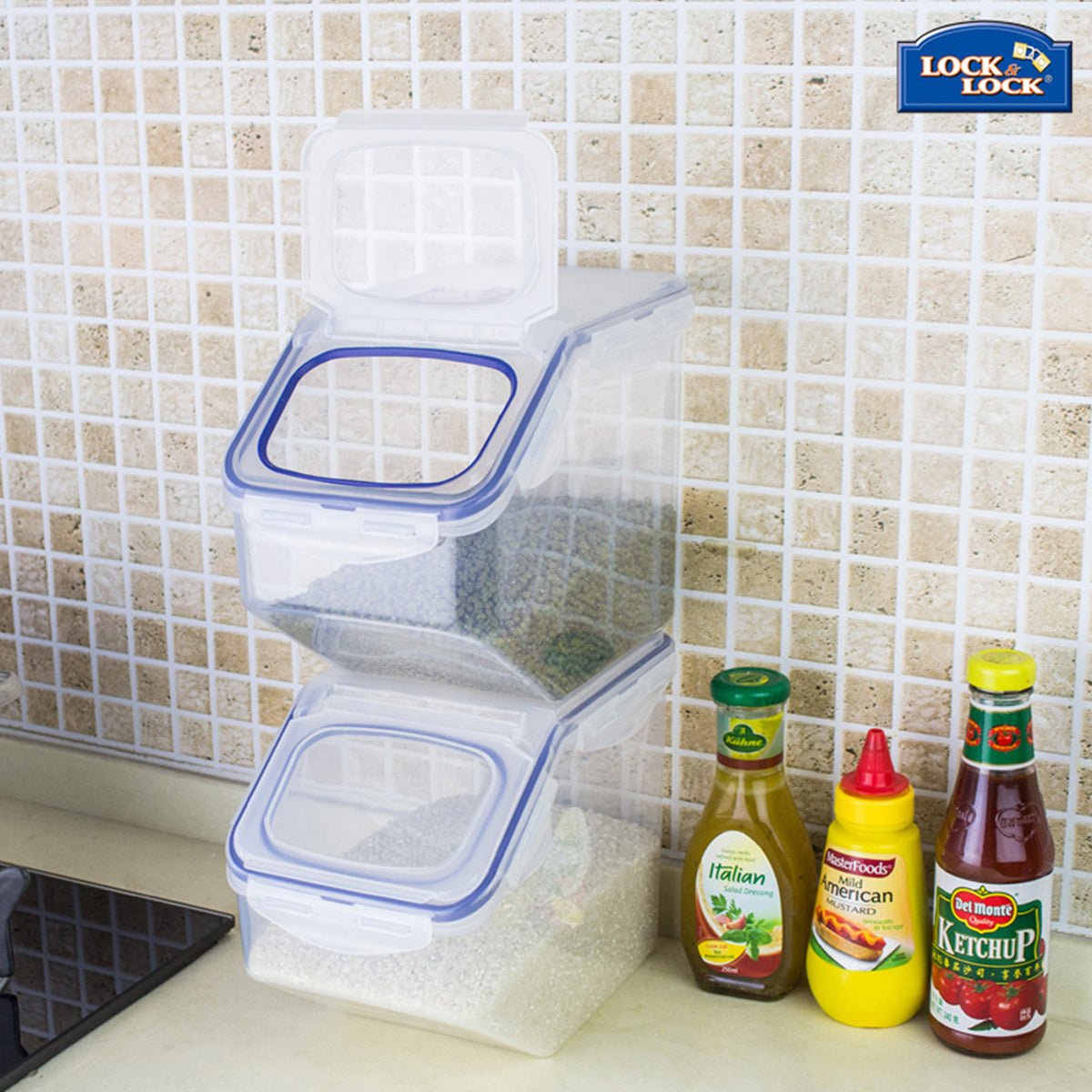 Classic 2pc Rectangular Tapered Blue Food Container Set 10L   0cm