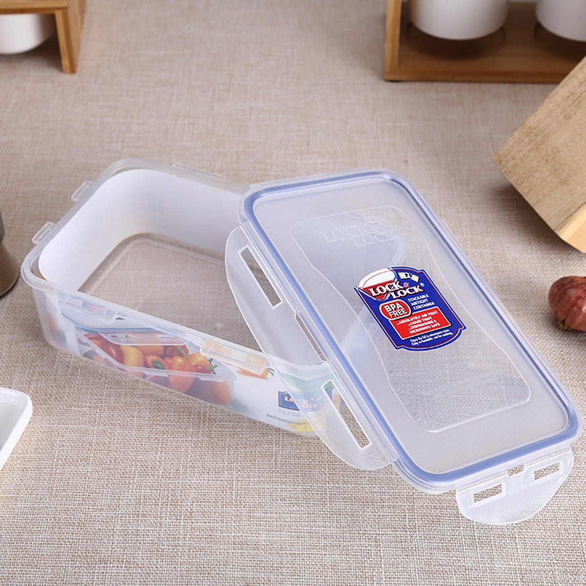 Classic 3pc Rectangular Blue Food Container Set 2.6L   0cm