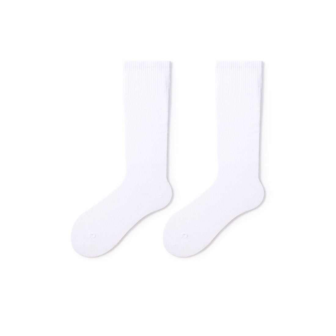 Classic Everyday 28cm All-season Women White Crew Socks - 0cm