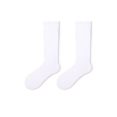 Classic Everyday 28cm All-season Women White Crew Socks