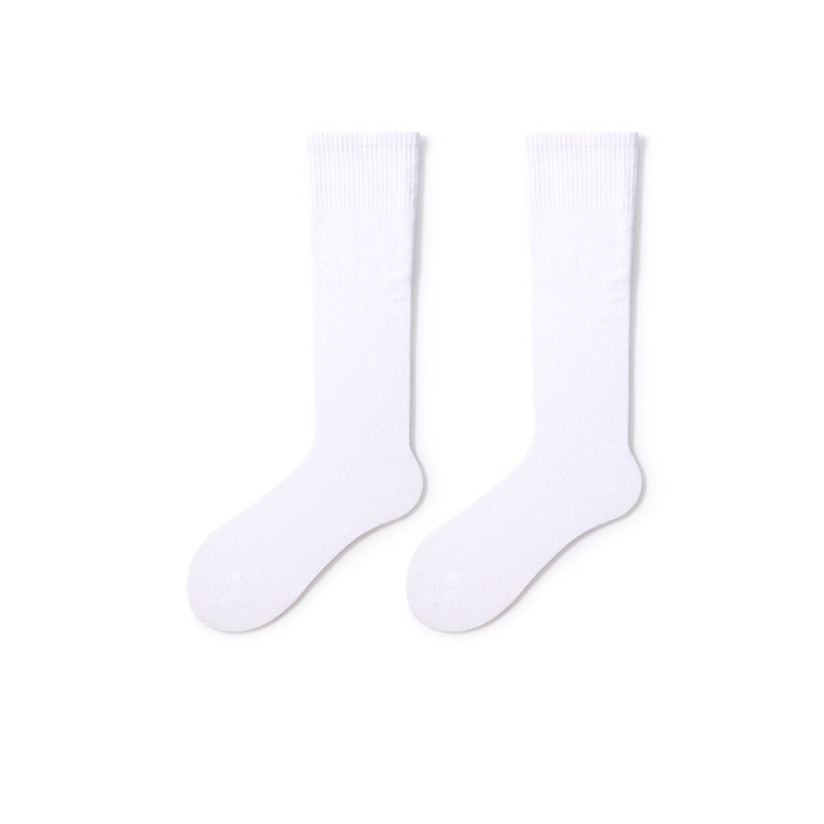 Classic Everyday 32cm All season Women White Crew Socks