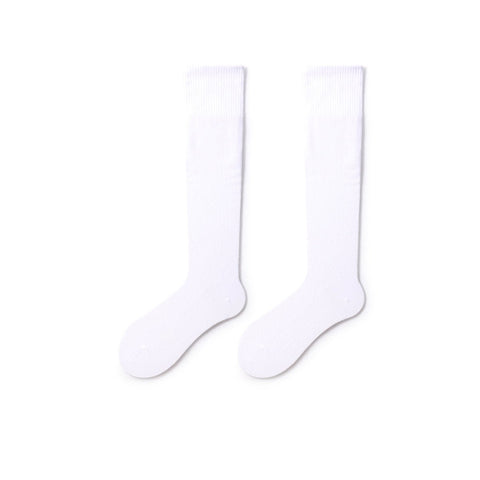 Classic Everyday 36cm All-season Women White Knee High Socks