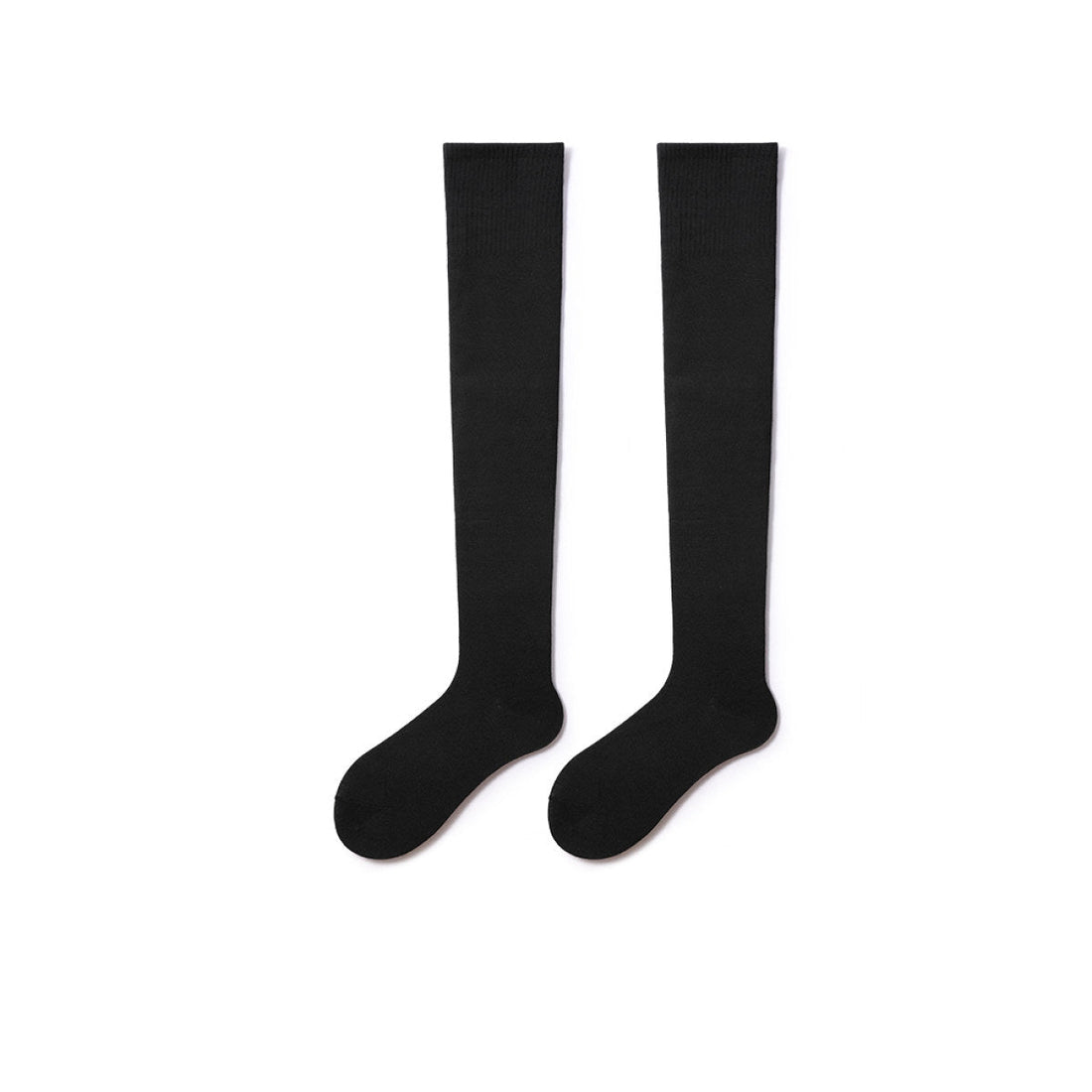 Classic Everyday 52cm All-season Women Black Over The Knee Socks - 0cm