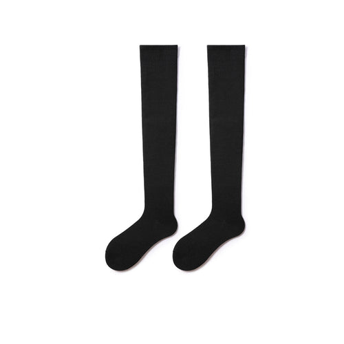 Classic Everyday 52cm All season Women Black Over The Knee Socks