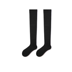 Classic Everyday 52cm All-season Women Black Over The Knee Socks