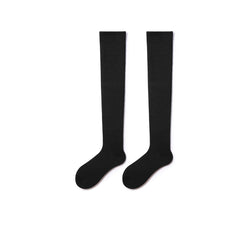 Classic Everyday 58cm All-season Women Black Over The Knee Socks