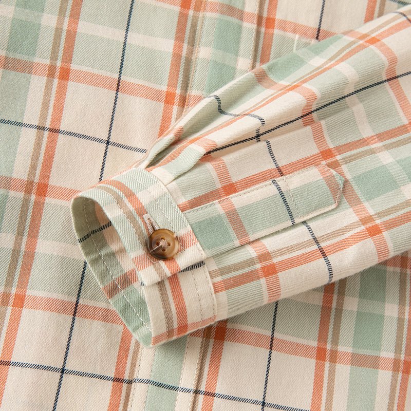 Classic Rugged Plaid Button Down Boy Check Shirt   0cm