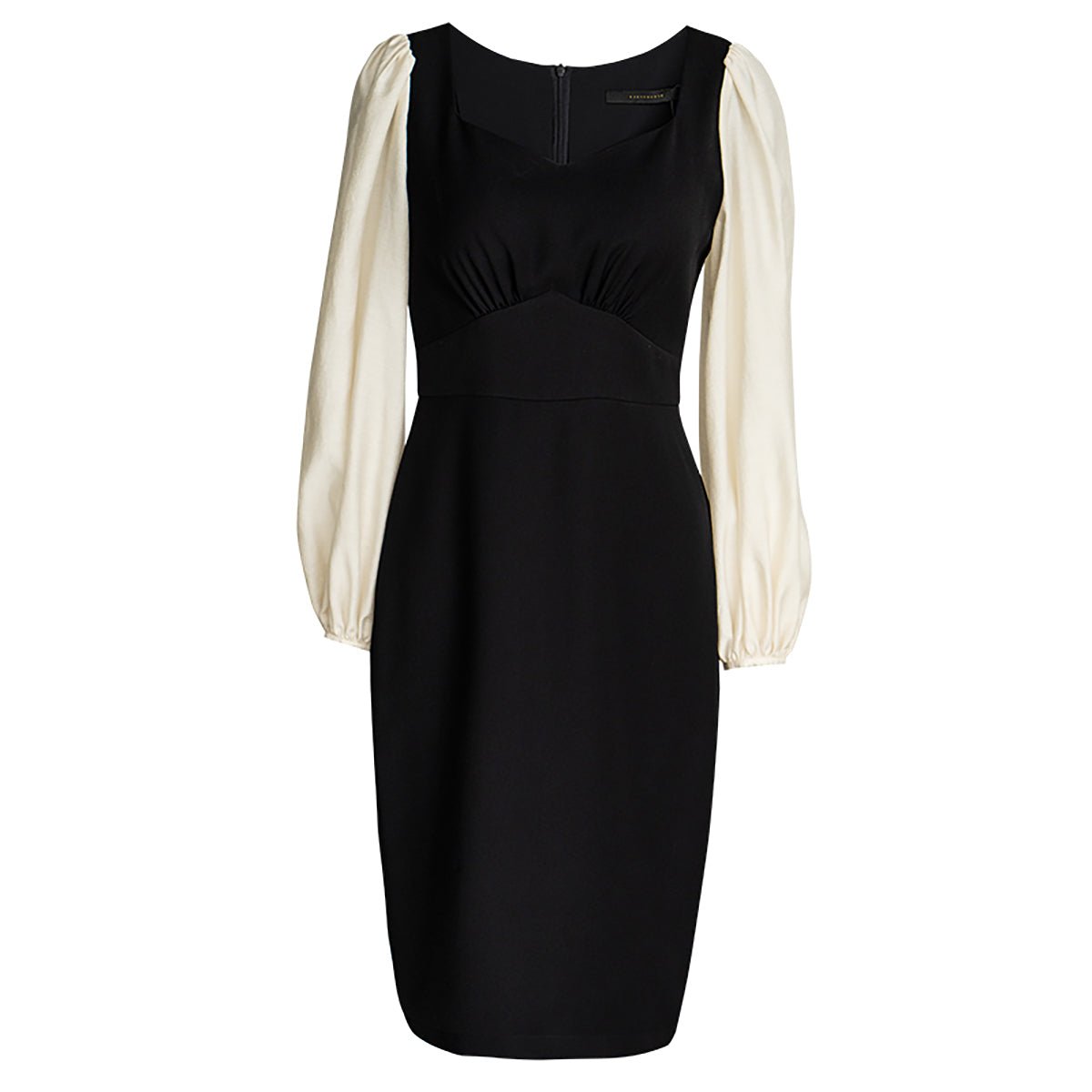Classy Belted Black Bodycon Dress   0cm
