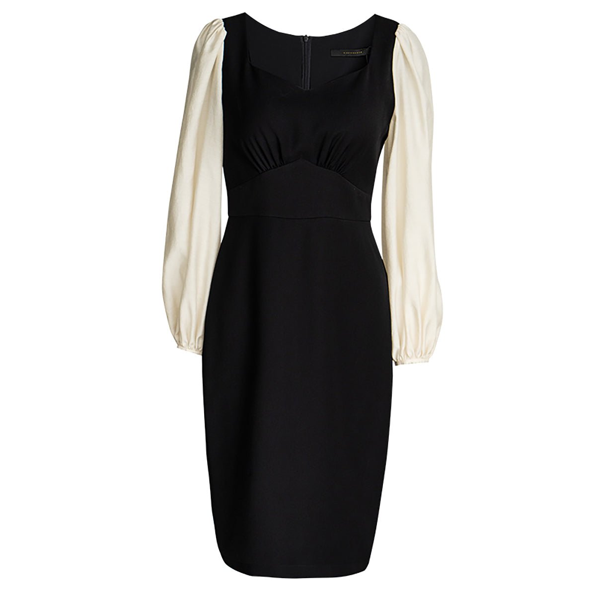 Classy Belted Black Bodycon Dress - 0cm