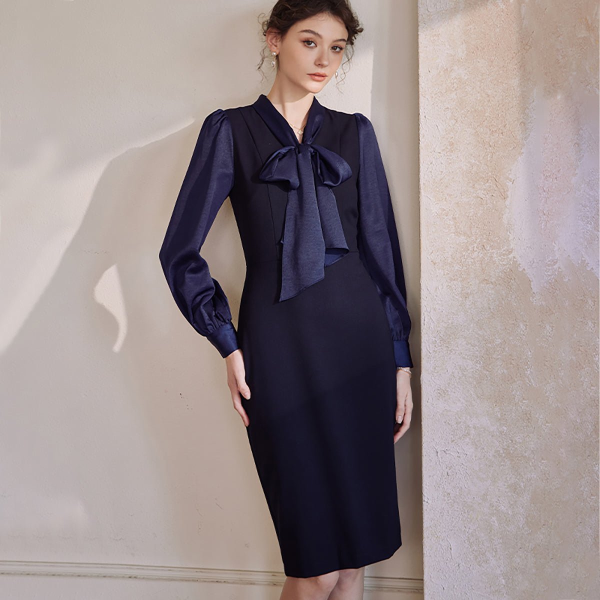 Cocktail Party Dress in Navy   0cm