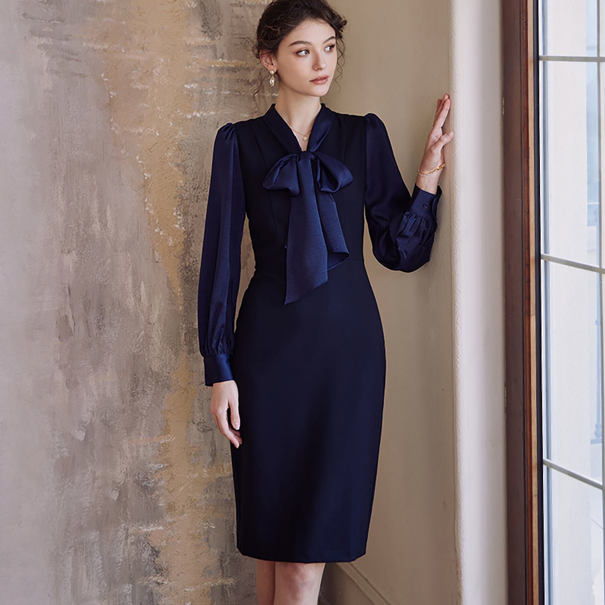 Cocktail Party Dress in Navy   0cm