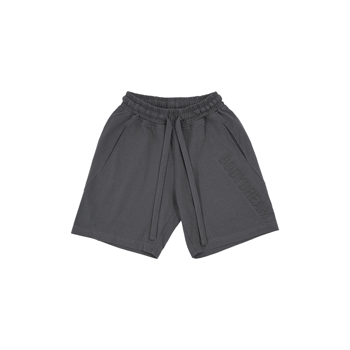 Cold Wall Logo Embossed Charcoal Track Shorts   0cm