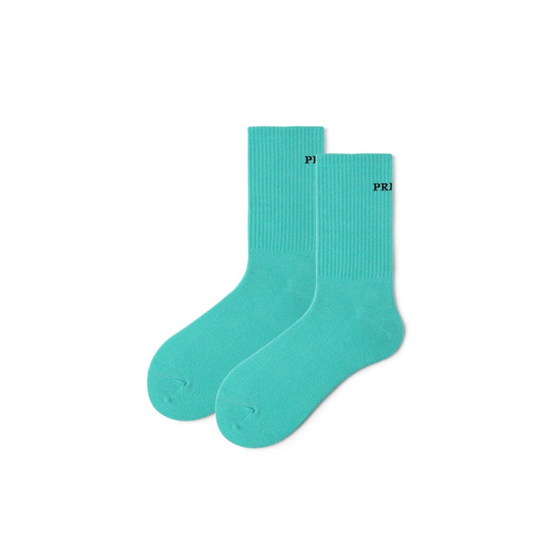Color Boost All-season Women Green Fitness Crew Socks - 0cm