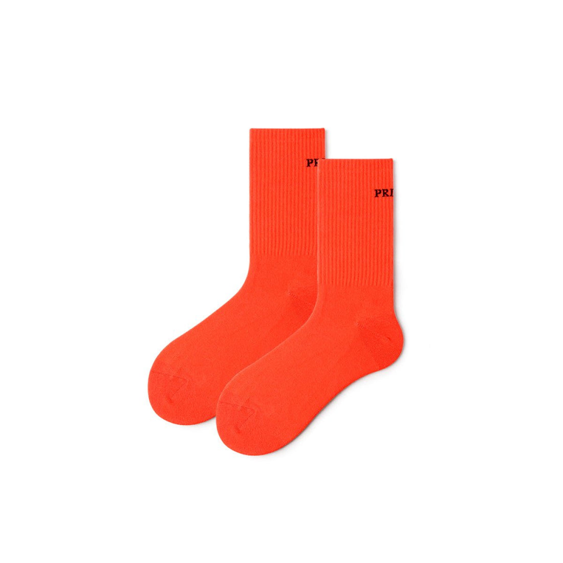 Color Boost All-season Women Orange Fitness Crew Socks - 0cm