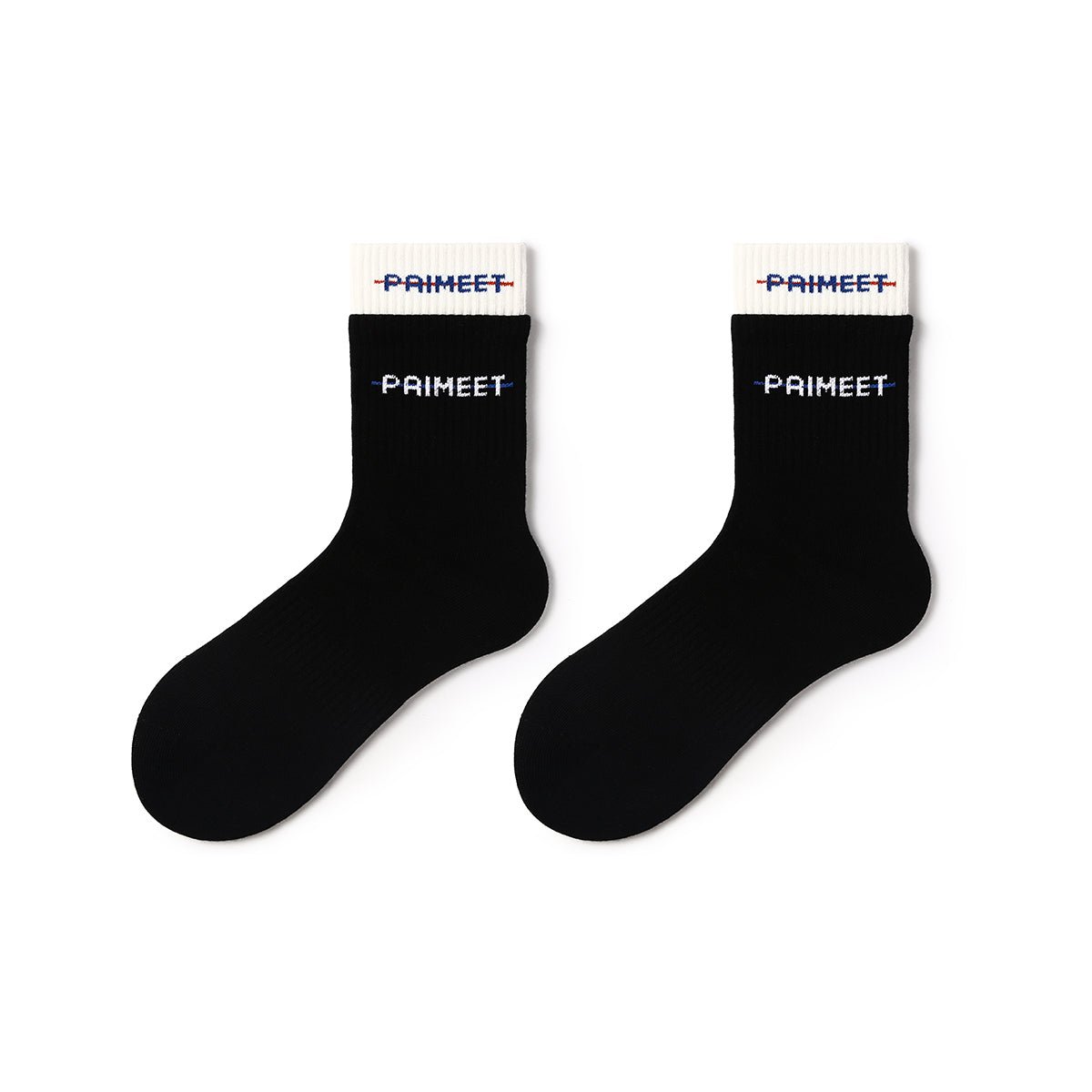 Color Contrast All-season Unisex 5pcs Crew Socks Set - 0cm