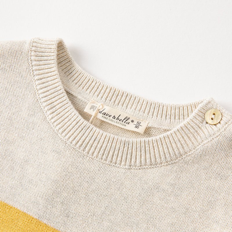 Color Layer Boy Stripe Knitted Vest   0cm