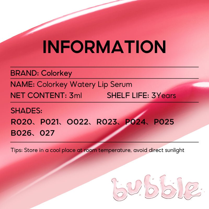 Colorkey Watery Lip Serum P025 Pink - 0cm