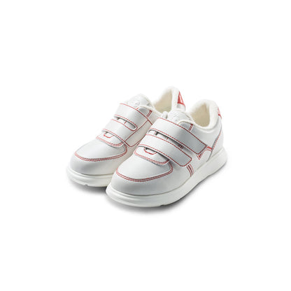 Contour Extra Lightweight Anti-slip Fleece Lined Kids Red Sneakers - 0cm