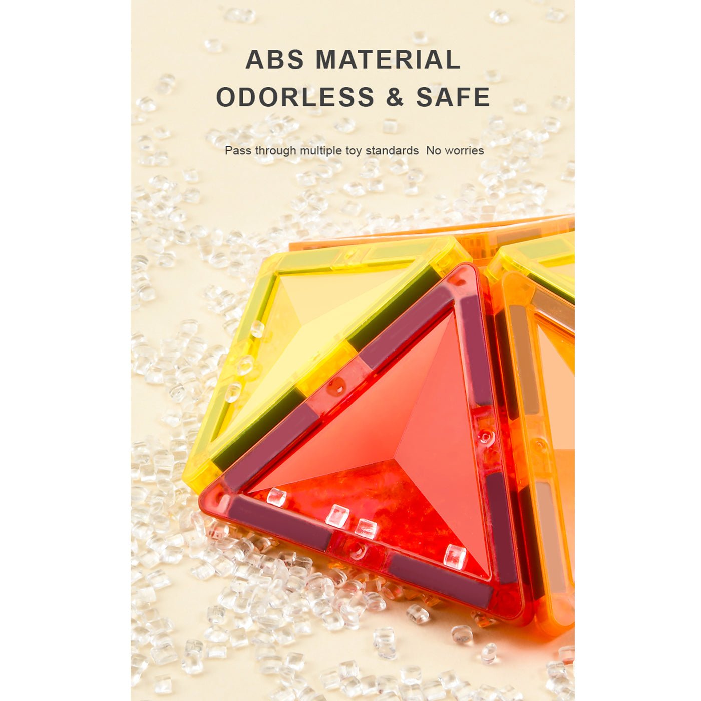 Creative Pack 100pcs Rainbow Magnetic Tiles   0cm