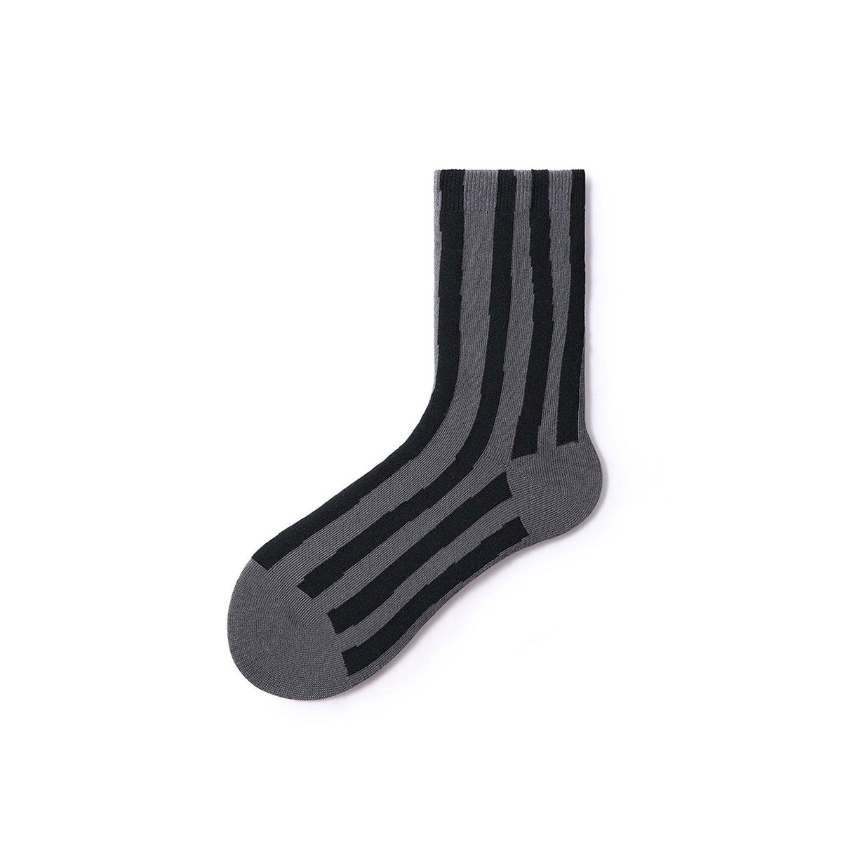 Creative Stripes All season Men 5pcs Crew Socks Set   0cm