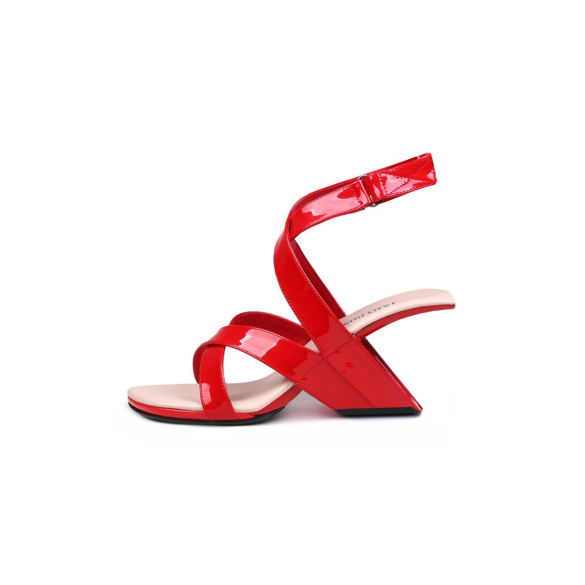 Crossing Snowflakes High Heeled Red Sandals - 0cm