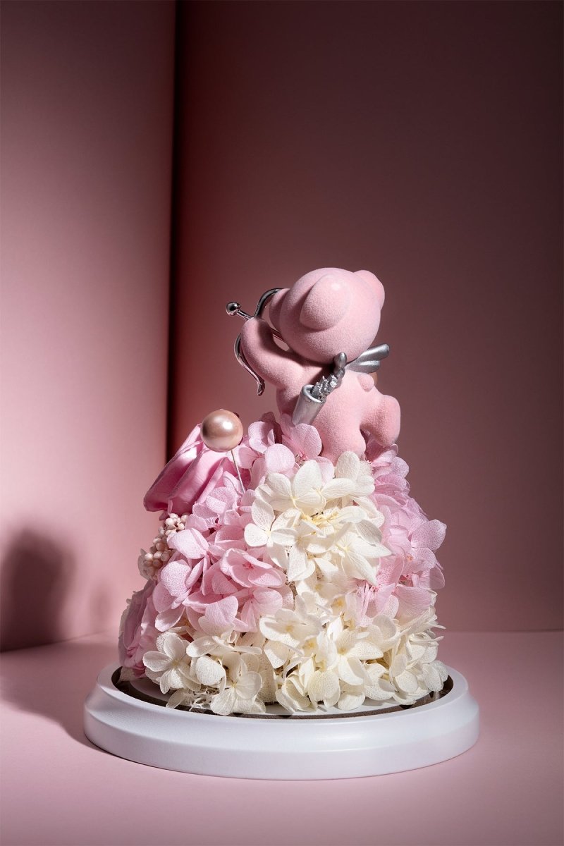 &quot;Cupid&quot; Eternal Pink Roses Teddy Bear - 0cm