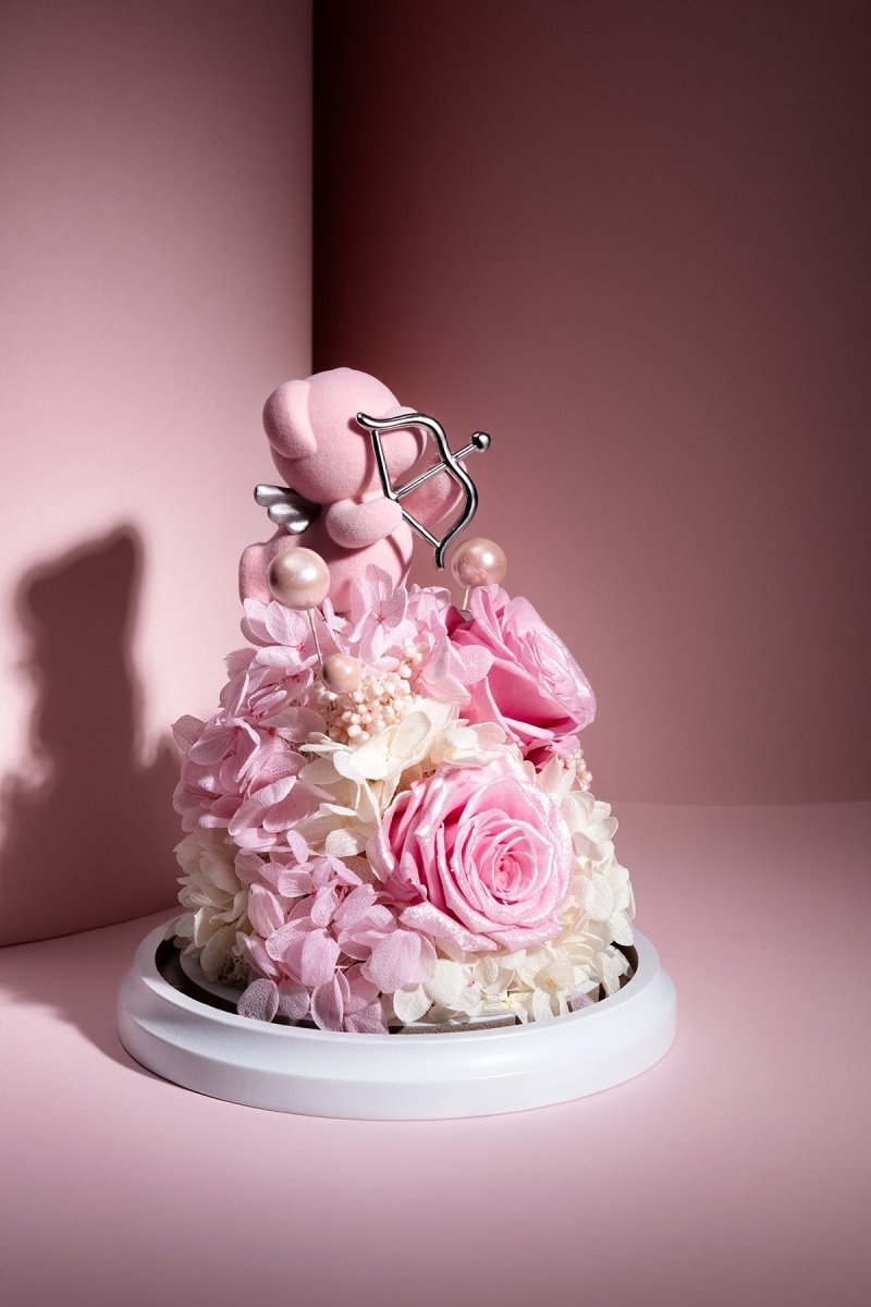 "Cupid" Eternal Pink Roses Teddy Bear   0cm