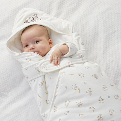Cute Rabbit Extra Warm Cotton Baby White Swaddle Wrap   0cm