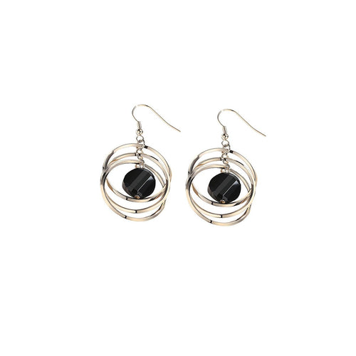 Cyberspace Black Earrings
