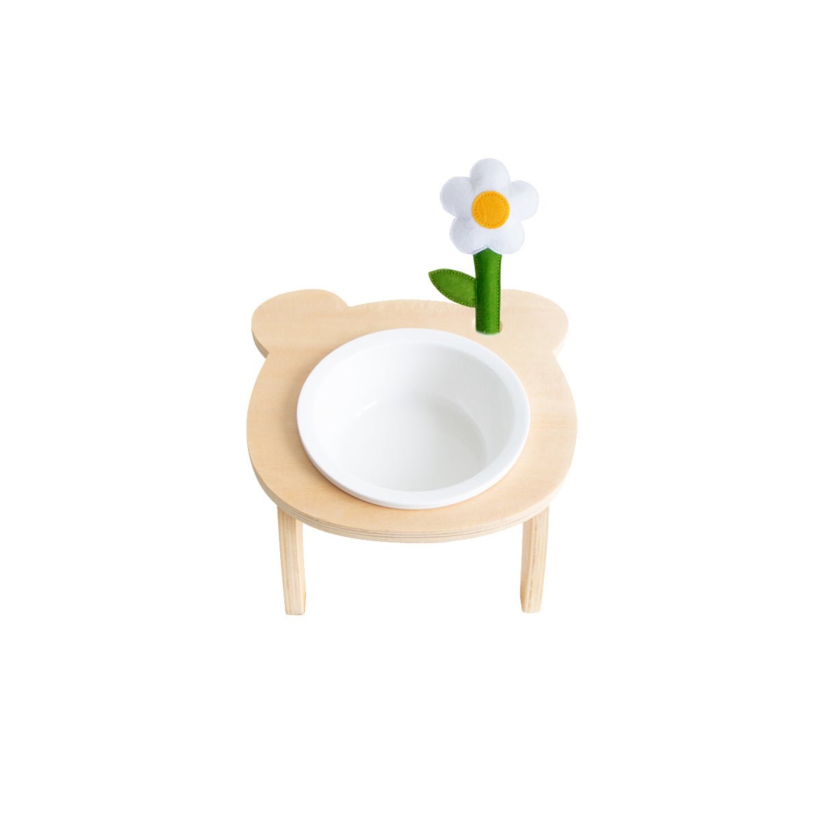 Daisy Tilted Single Pet Bowl With Stand - 0cm