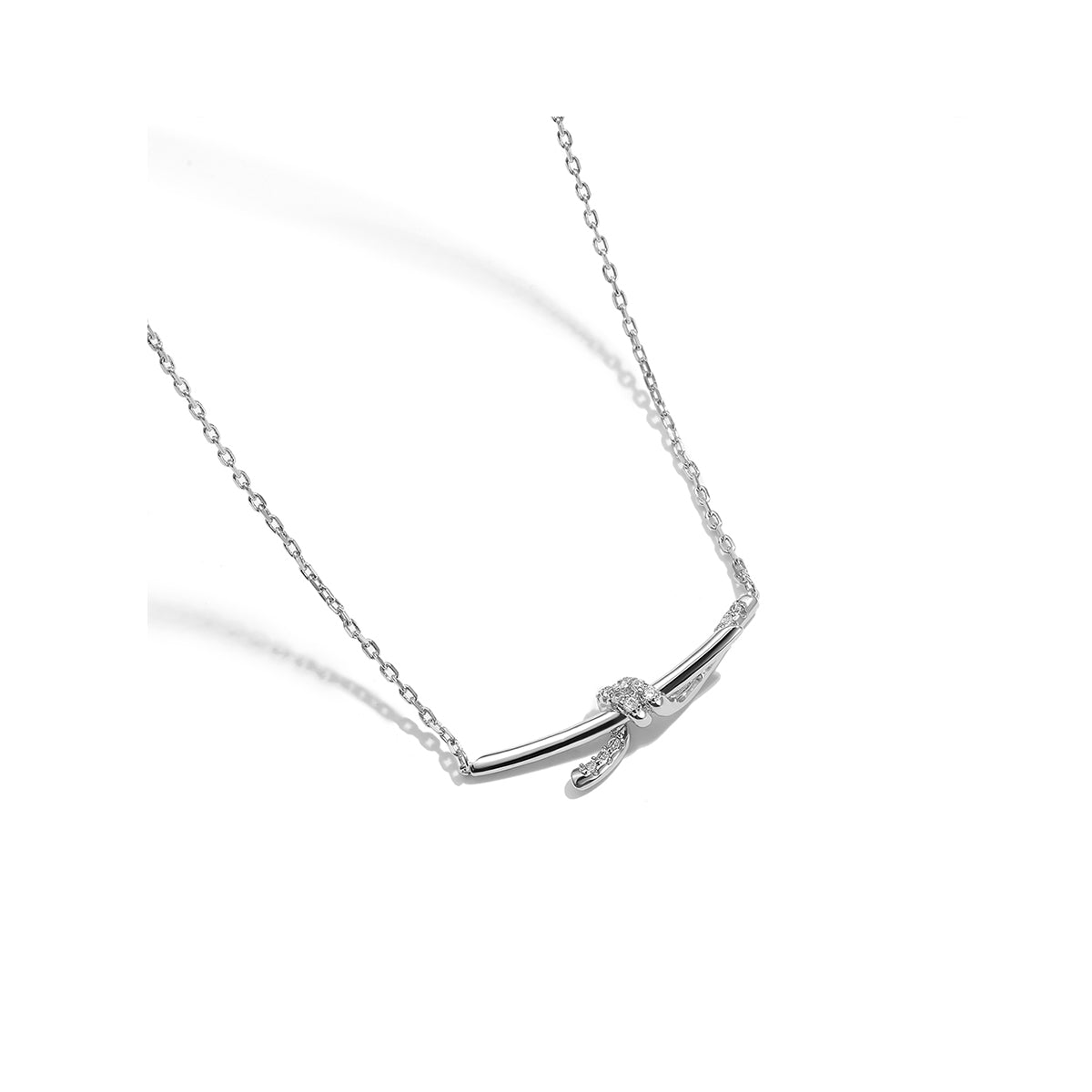 Date On Valentine Silver Necklace   0cm
