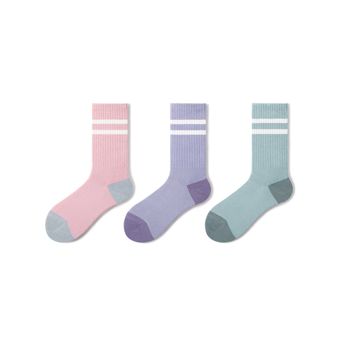 Dear Macaron All season Unisex 3pcs Crew Socks Set
