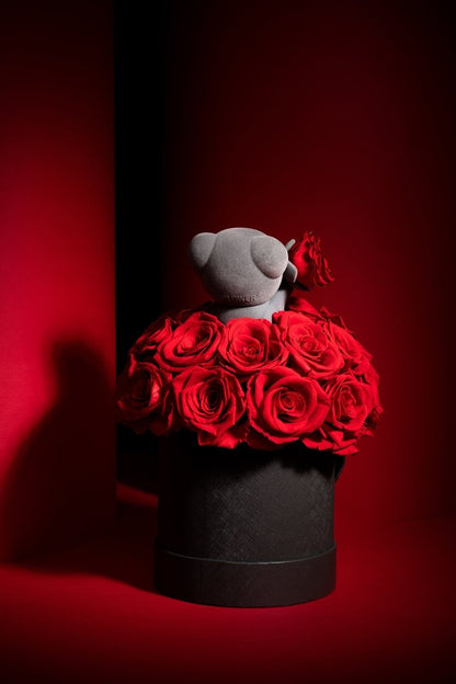 &quot;Declaring My Love to You&quot; Eternal Roses Teddy Bear Vase - 0cm