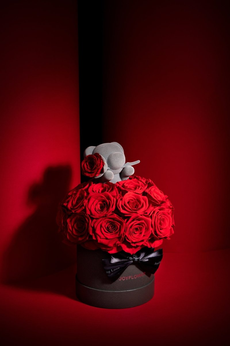 &quot;Declaring My Love to You&quot; Eternal Roses Teddy Bear Vase - 0cm