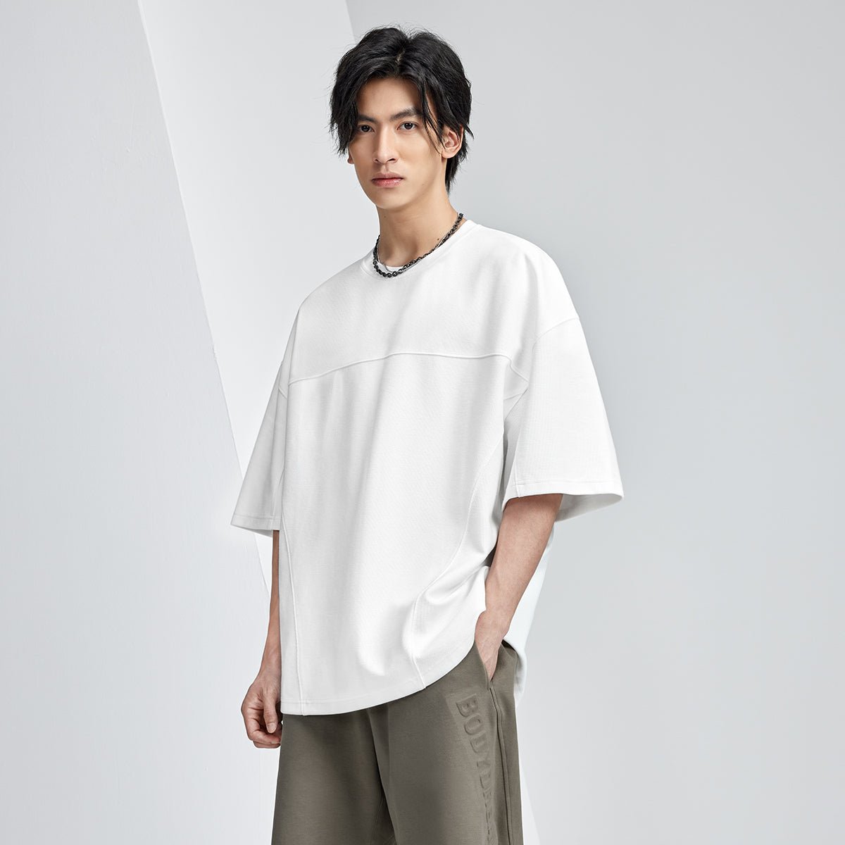 Delta Relaxed Fit Easy Breath White Tee   0cm