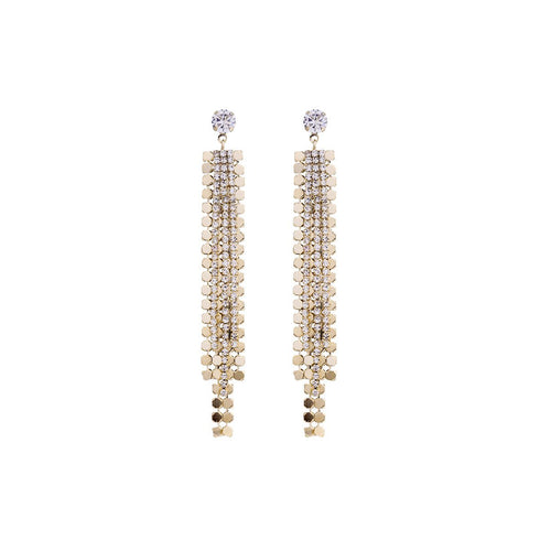 Diamante Waterfall Gold Earrings
