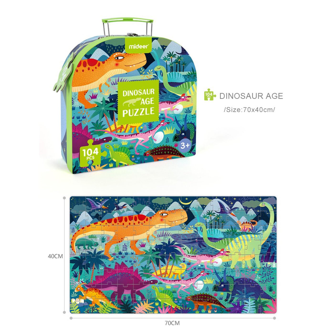 Dinosaur Age 104pcs Puzzle Gift Box - 0cm