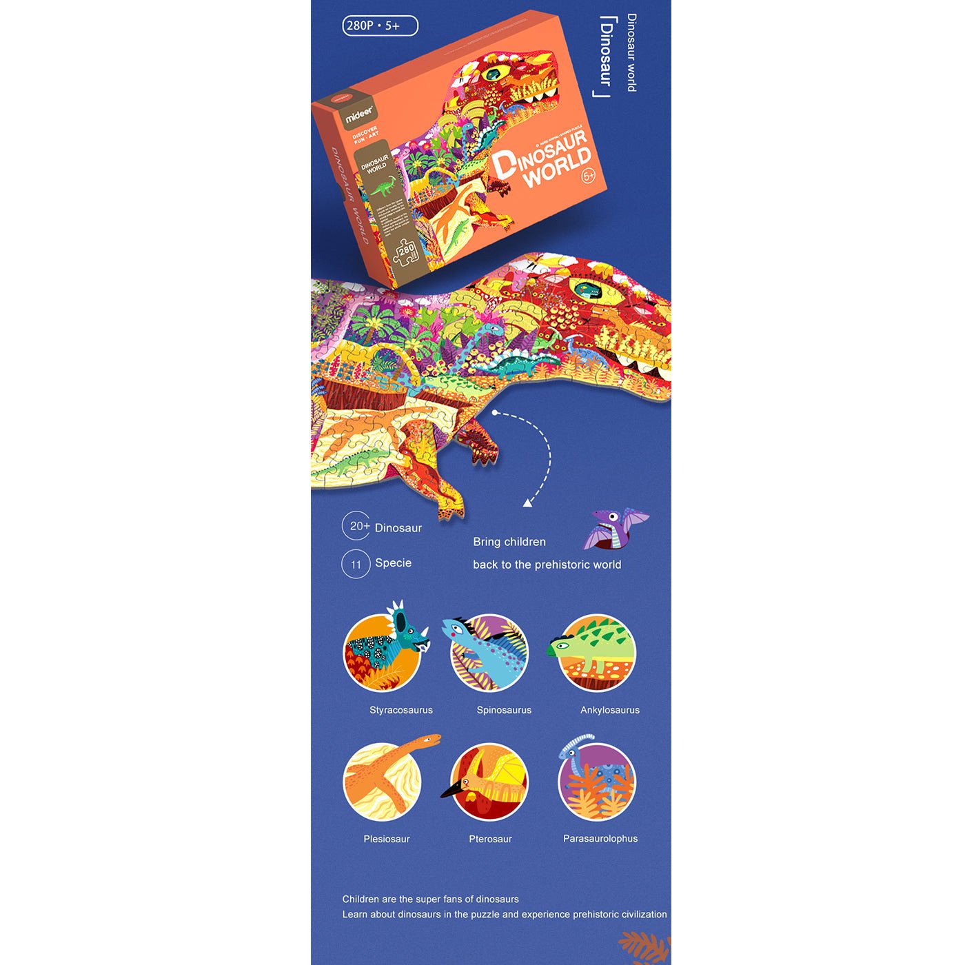 Dinosaur World Puzzle 280pcs   0cm