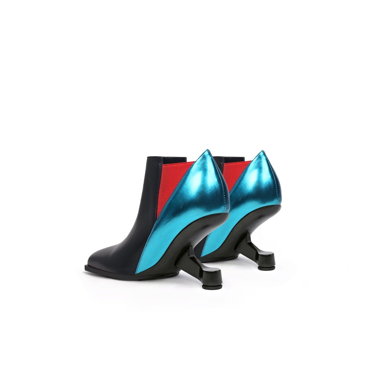 Disco Queen Futuristic Blue Boots - 0cm