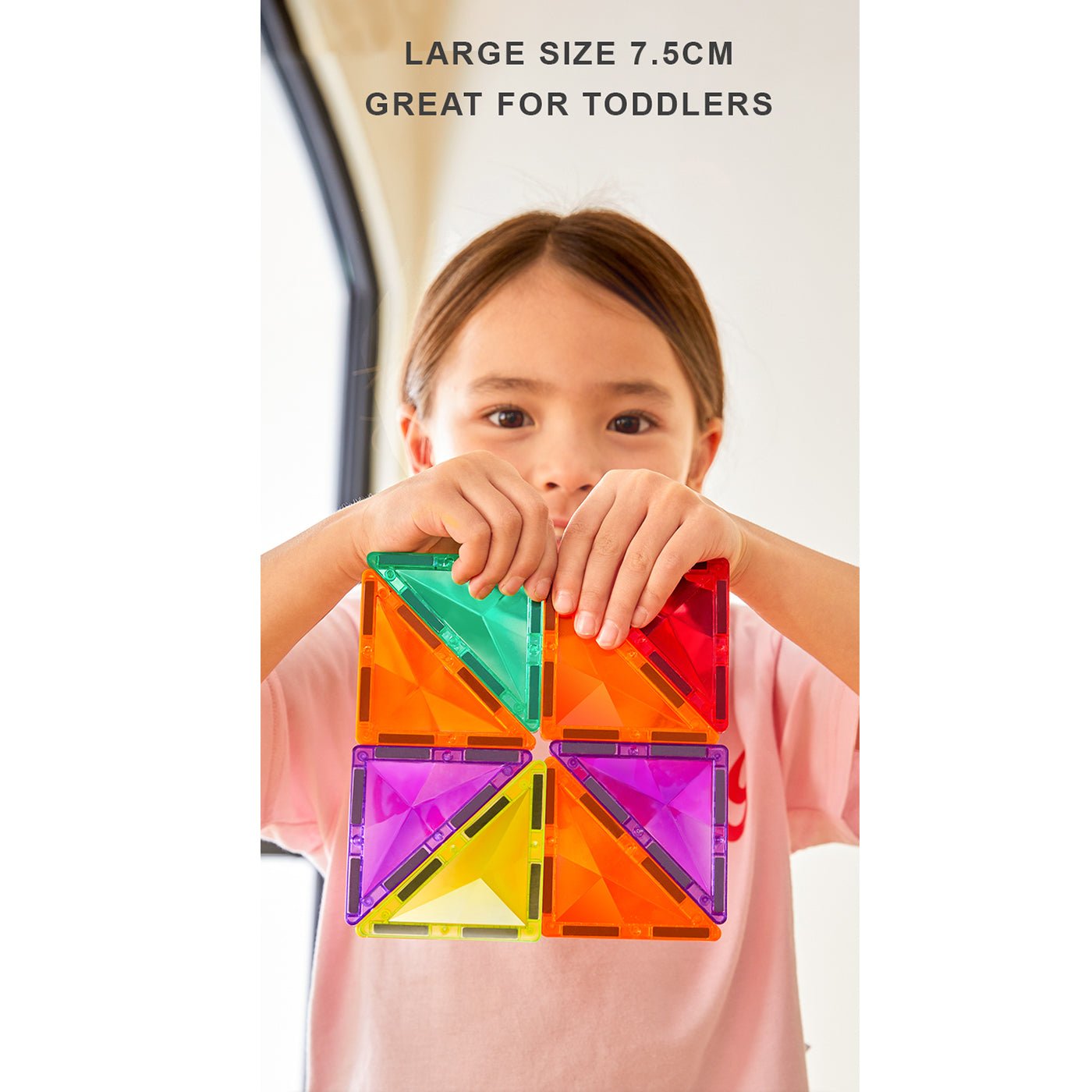 Distinctive Pack 100pcs Rainbow Magnetic Tiles - 0cm