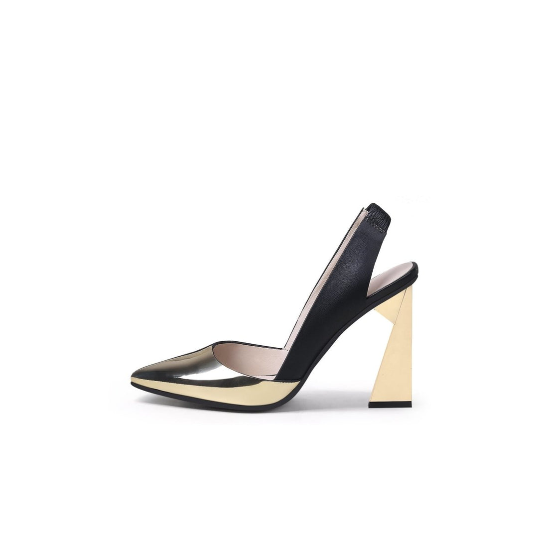 Division Trape-heel Gold Sandals - 0cm