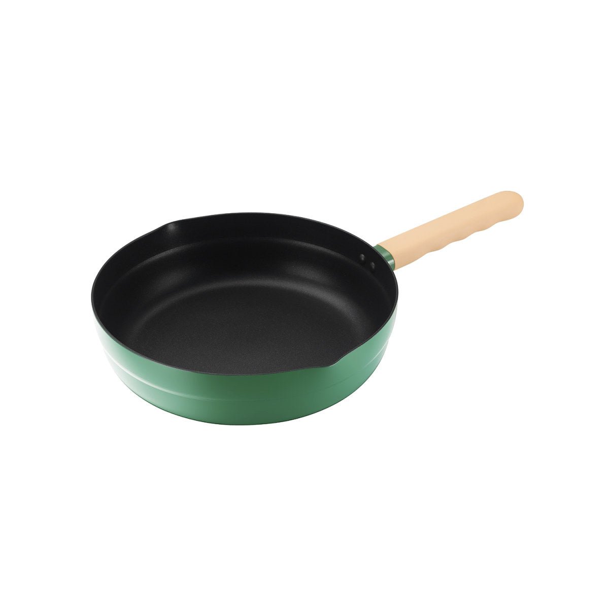 Donut Lightweight 28cm Green Non stick Enamel coated Frying Pan   0cm