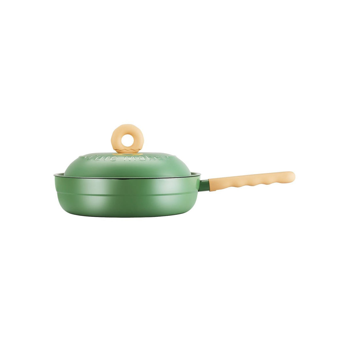 Donut Lightweight 28cm Green Non-stick Enamel-coated Frying Pan - 0cm