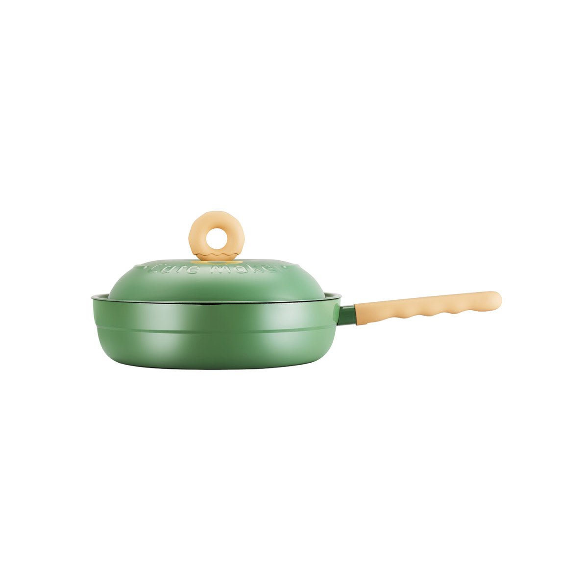 Donut Lightweight 28cm Green Non stick Enamel coated Frying Pan