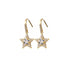 Double Stars White Earrings - 0cm