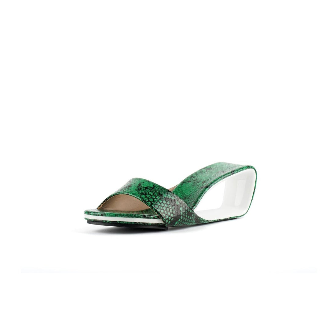 Dreamy Hollow Wedge Green Mules - 0cm